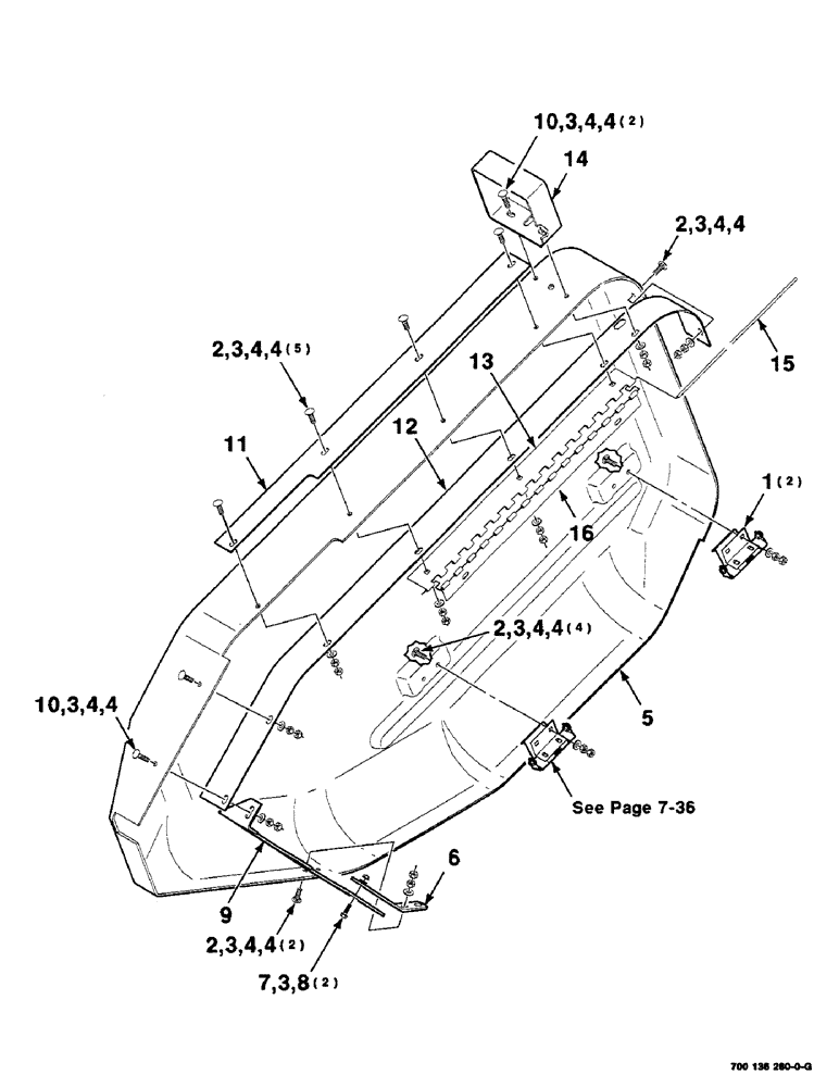 Схема запчастей Case IH SC412 - (7-34) - SHIELD ASSEMBLY (RIGHT) (09) - CHASSIS