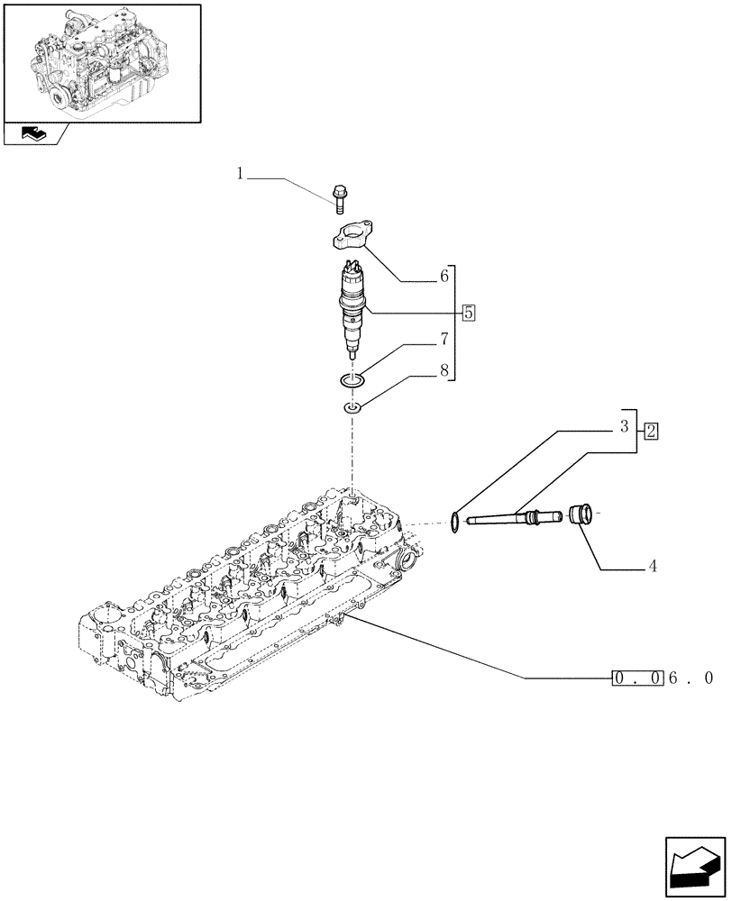 Схема запчастей Case IH F4HE9687G J101 - (0.14.0[02]) - INJECTION EQUIPMENT - INJECTOR (2855134) 