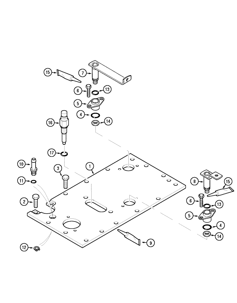 Схема запчастей Case IH C70 - (06-03) - CLUTCH HOUSING TOP COVER (06) - POWER TRAIN