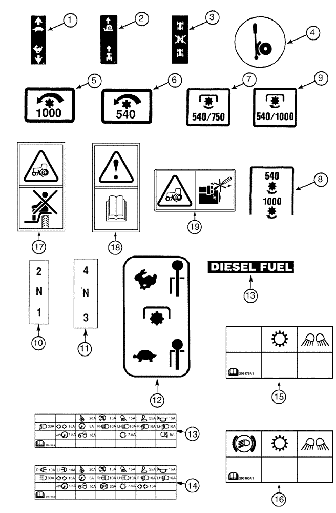 Схема запчастей Case IH C100 - (09-49) - DECALS (09) - CHASSIS/ATTACHMENTS