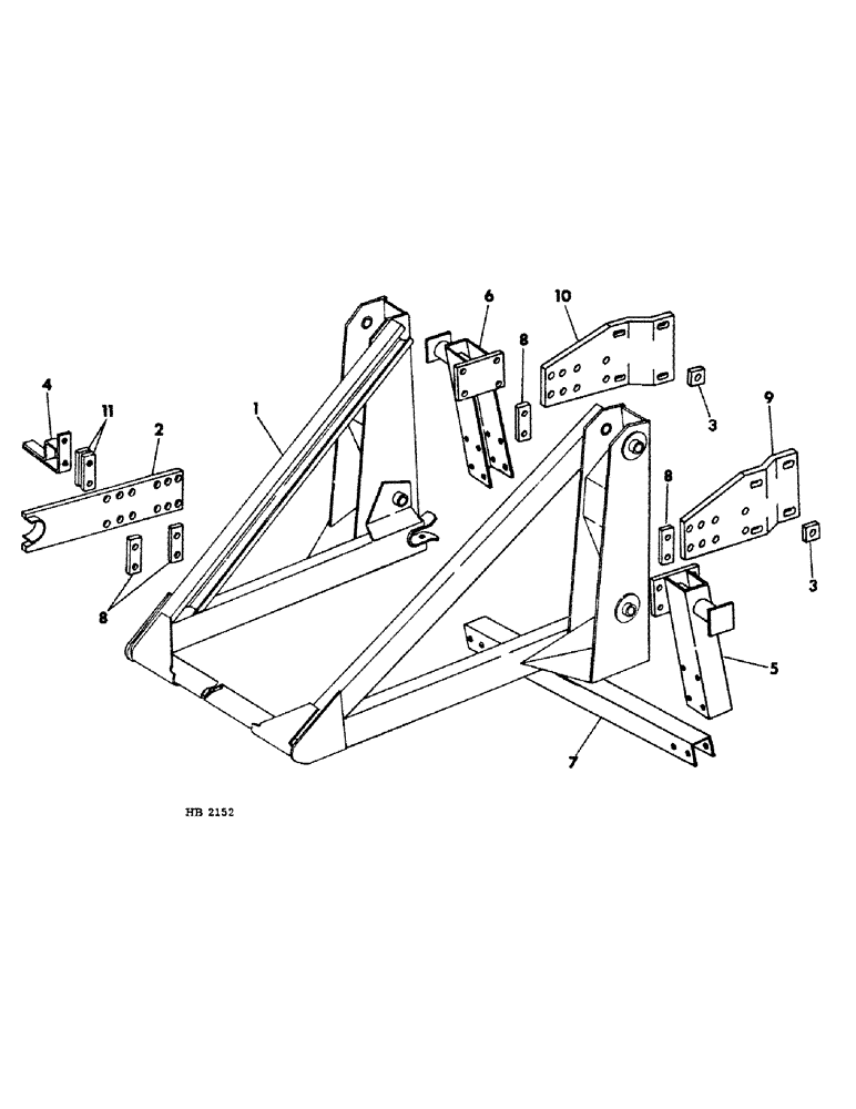 Схема запчастей Case IH 2250 - (E-05) - FRAME AND BRACKETS Invalid section