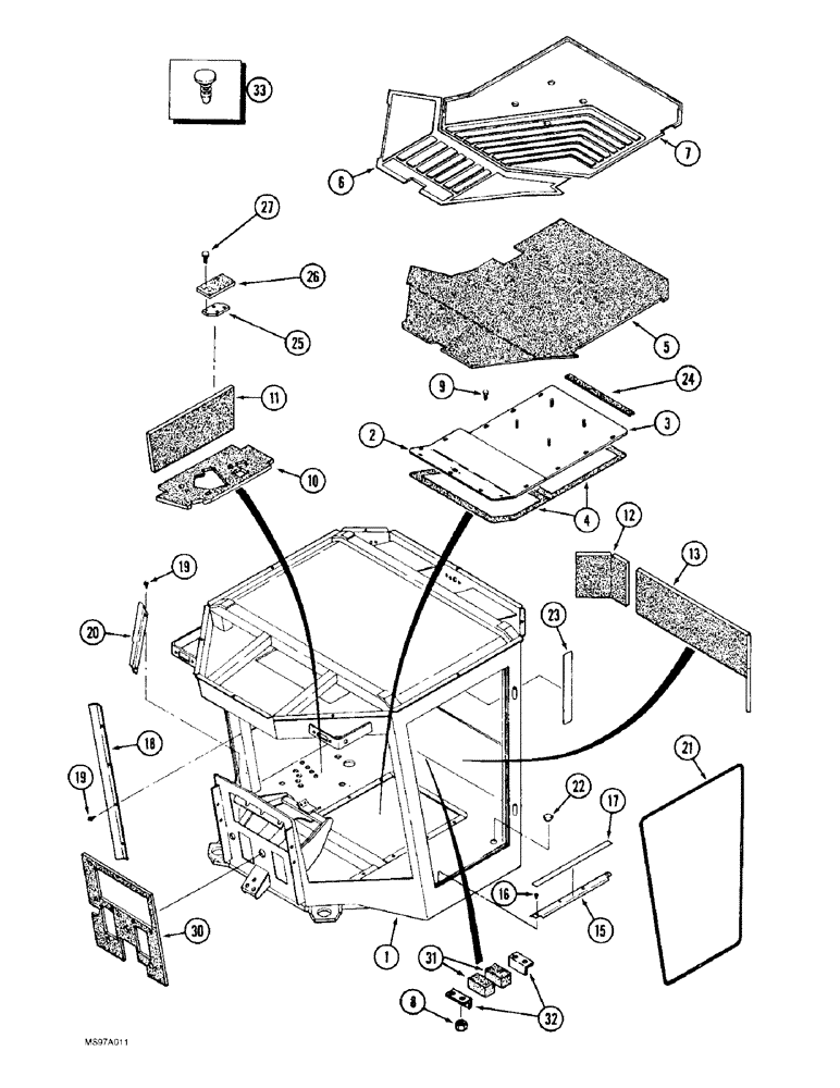 Схема запчастей Case IH 9310 - (9-042) - CAB FLOORMATS (09) - CHASSIS/ATTACHMENTS