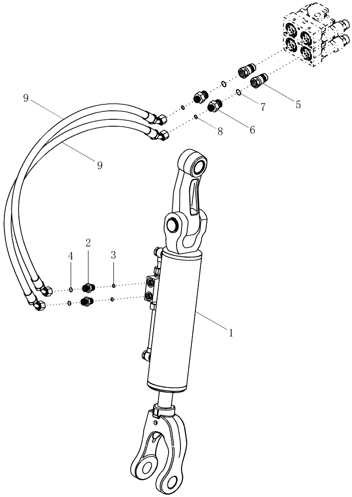 Схема запчастей Case IH MX230 - (08-11) - HYDRAULIC LIFT LINK - HITCH, RIGHT HAND (08) - HYDRAULICS