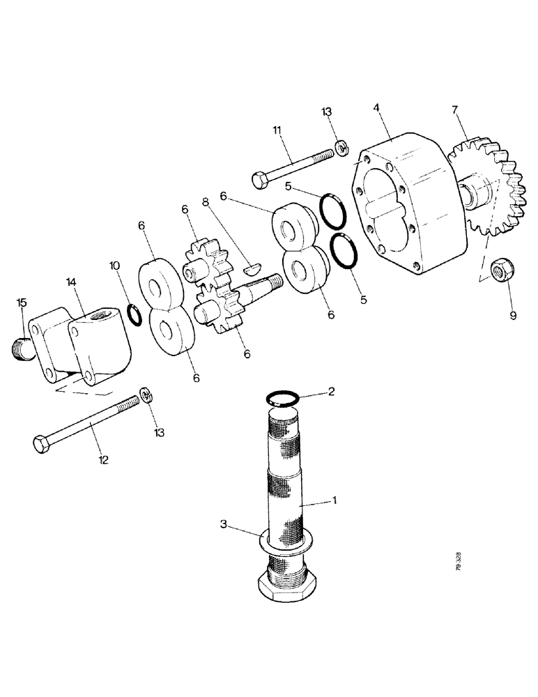 Схема запчастей Case IH 1490 - (D07-1) - PUMP FOR GEARBOX, POWER SHIFT (03) - POWER TRAIN