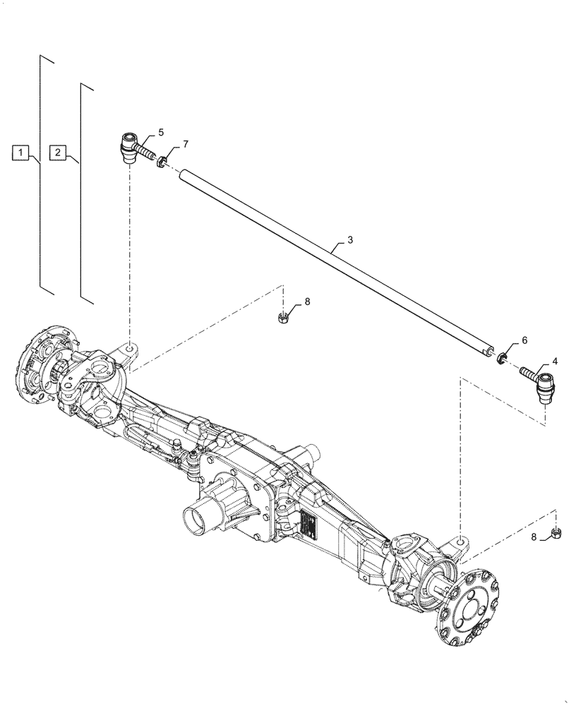 Схема запчастей Case IH FARMALL 75A - (41.106.AD[01]) - FRONT AXLE TIE ROD (41) - STEERING