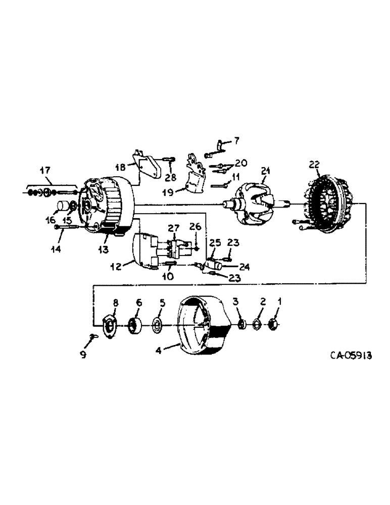 Схема запчастей Case IH INTERNATIONAL - (08-07) - ELECTRICAL, ALTERNATOR GENERATOR, WITH INTEGRAL SOLID STATE VOLTAGE REGULATOR (06) - ELECTRICAL