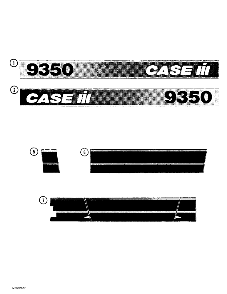 Схема запчастей Case IH 9350 - (9-114) - 60-7141T1 DECALS (09) - CHASSIS/ATTACHMENTS