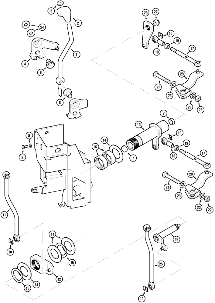 Схема запчастей Case IH CX50 - (06-19) - RANGE SHIFT CONTROLS (06) - POWER TRAIN