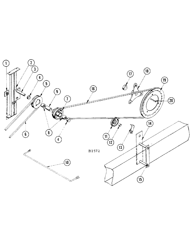 Схема запчастей Case IH 1010 - (194) - CUTTER AND SPREADER DRIVE, POLARIS STRAWCHOPPER ATTACHMENT, BEFORE SERIAL NUMBER 8262501 (73) - RESIDUE HANDLING