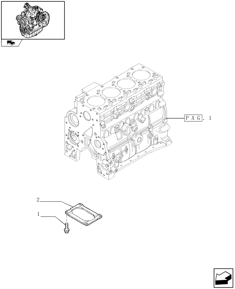 Схема запчастей Case IH F4GE9484A J600 - (0.04.0[02]) - CRANKCASE (2852728) 