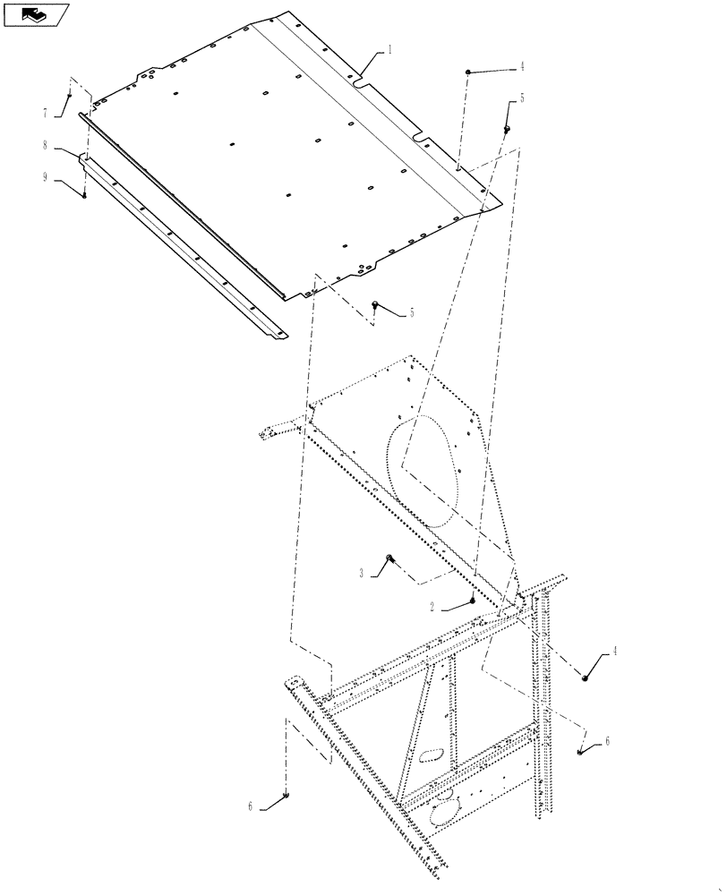 Схема запчастей Case IH 7130 - (66.420.02) - SEPARATOR TOP SHEET ASSEMBLY (66) - THRESHING