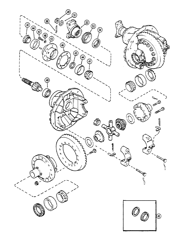 Схема запчастей Case IH 2670 - (188) - FRONT AXLE DIFFERENTIAL CARRIER ASSEMBLY (CONT) (05) - STEERING