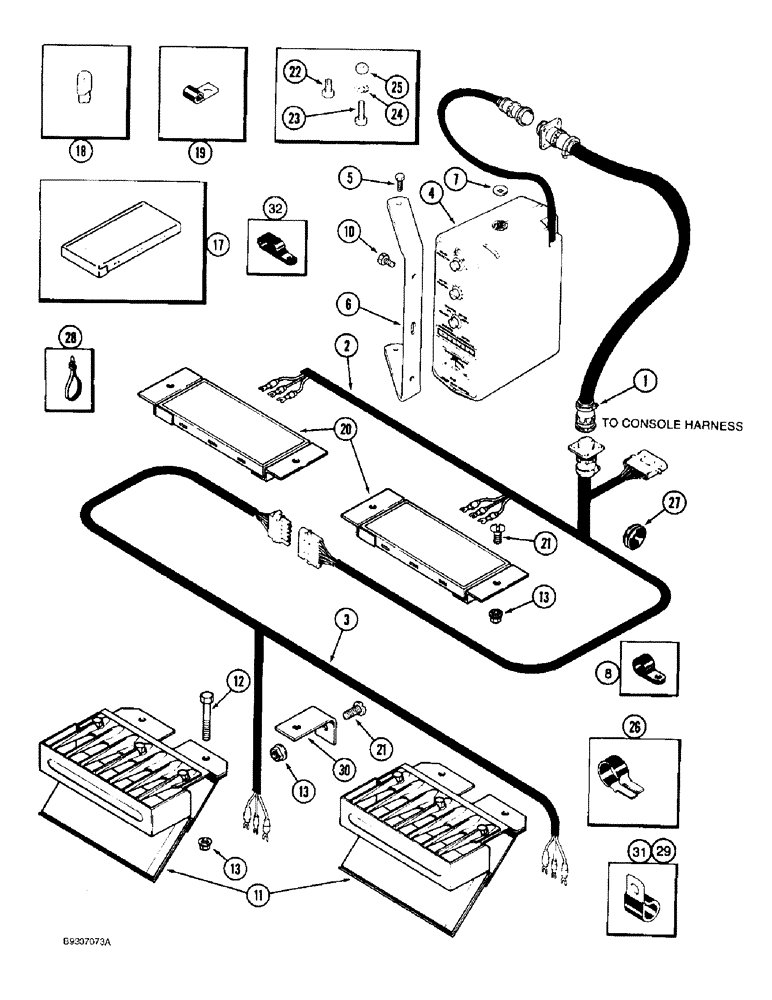 Схема запчастей Case IH 1688 - (4-36) - GRAIN SCAN MONITOR HARNESS (06) - ELECTRICAL