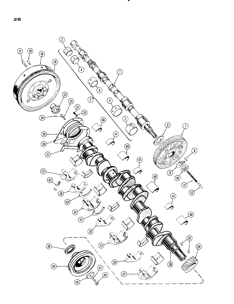 Схема запчастей Case IH 930-SERIES - (026) - CAMSHAFT, (377) SPARK IGNITION ENGINE (02) - ENGINE