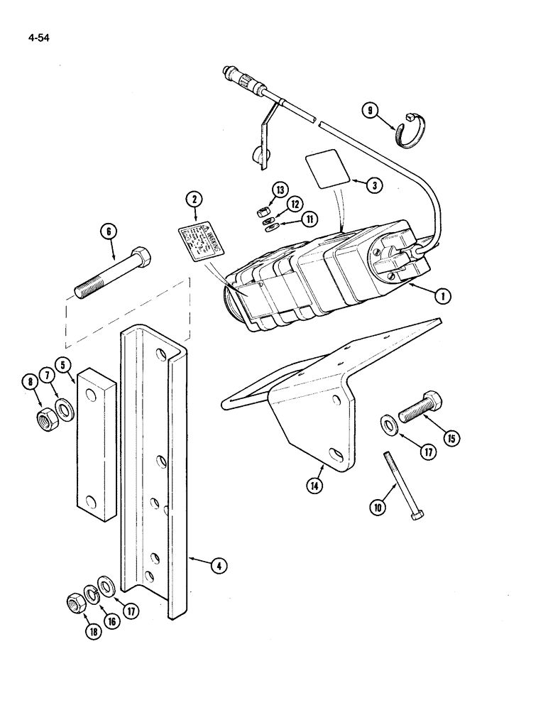 Схема запчастей Case IH 3394 - (4-54) - GROUND SPEED SENSOR (04) - ELECTRICAL SYSTEMS