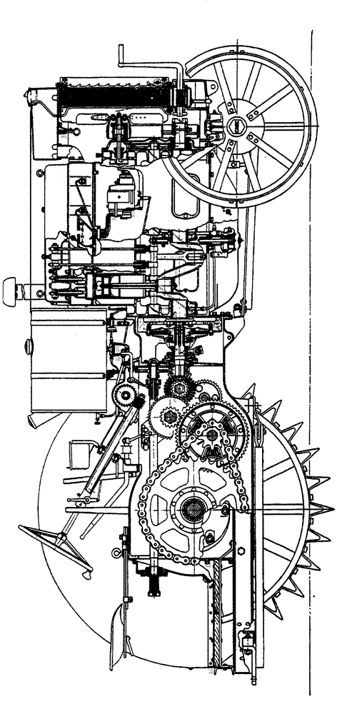 Схема запчастей Case IH L-SERIES - (042) - SECTIONAL VIEW OF CASE MODEL "L" TRACTOR (06) - POWER TRAIN