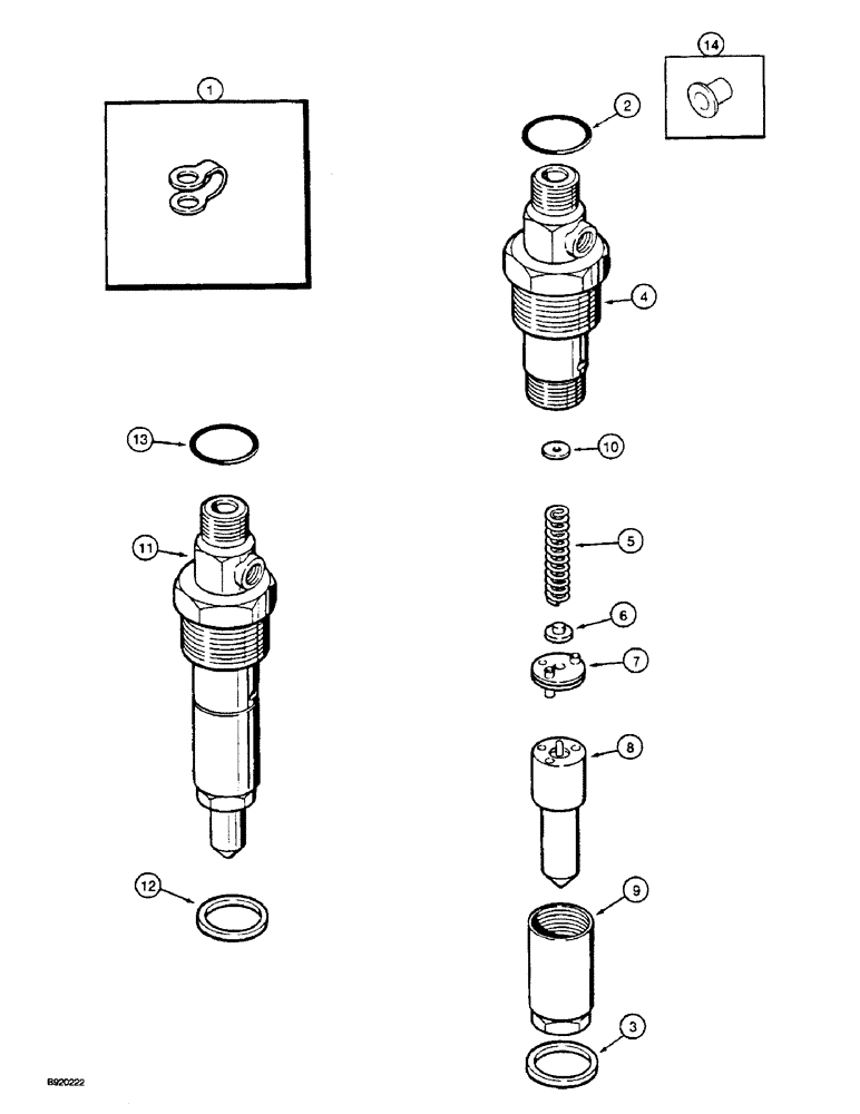 Схема запчастей Case IH 5150 - (3-40) - FUEL INJECTION NOZZLE, (5140/5150) (03) - FUEL SYSTEM