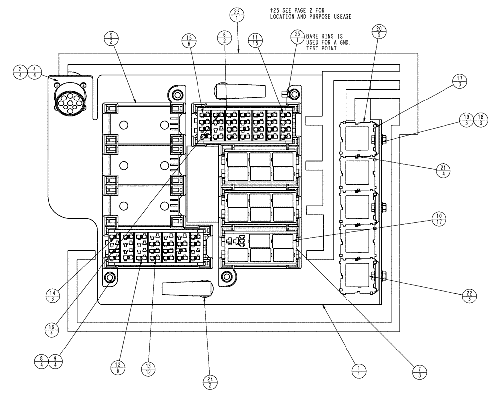 Схема запчастей Case IH TITAN 3020 - (08-004) - MODULE, CAB MAIN (06) - ELECTRICAL