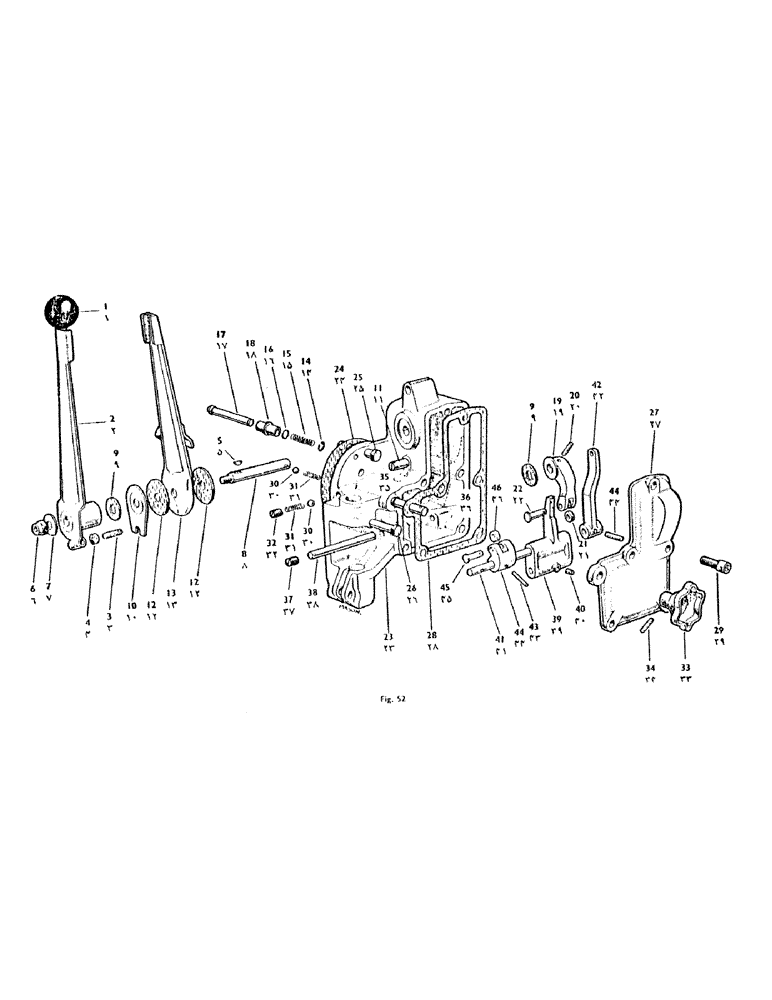 Схема запчастей Case IH 950 - (136) - HAND CONTROL LEVER AND BOX (06) - POWER TRAIN