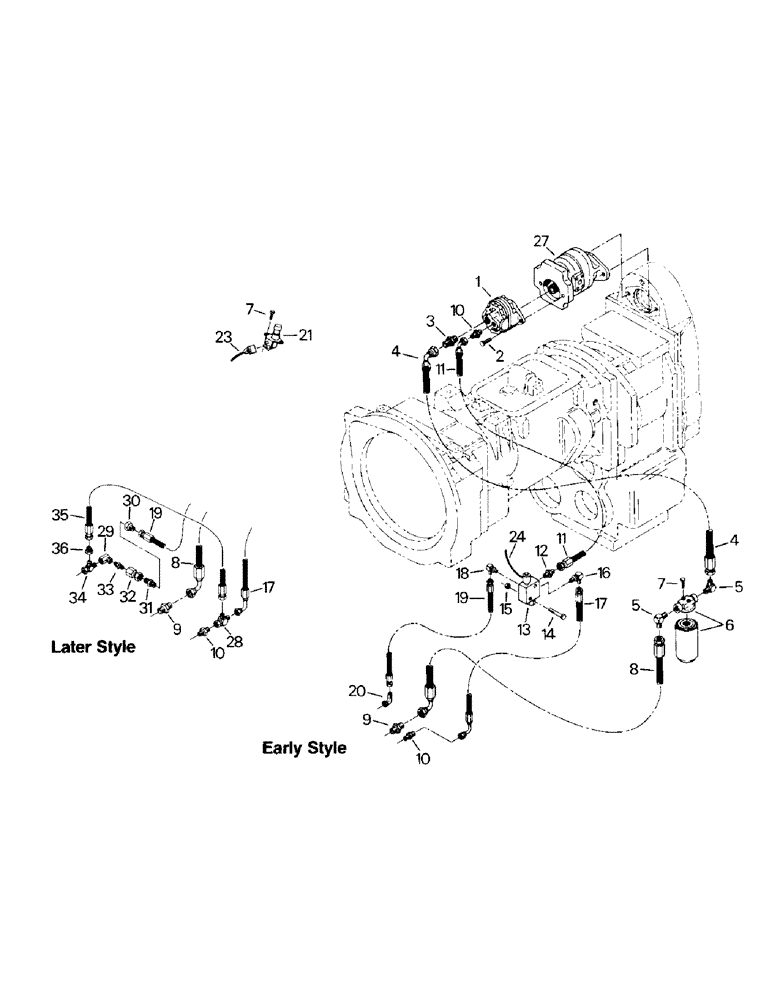 Схема запчастей Case IH KR-1280 - (10-23) - DIFFERENTIAL LOCK CONTROLS AND PLUMBING, ADJUSTABLE BAR AXLE Options & Miscellaneous