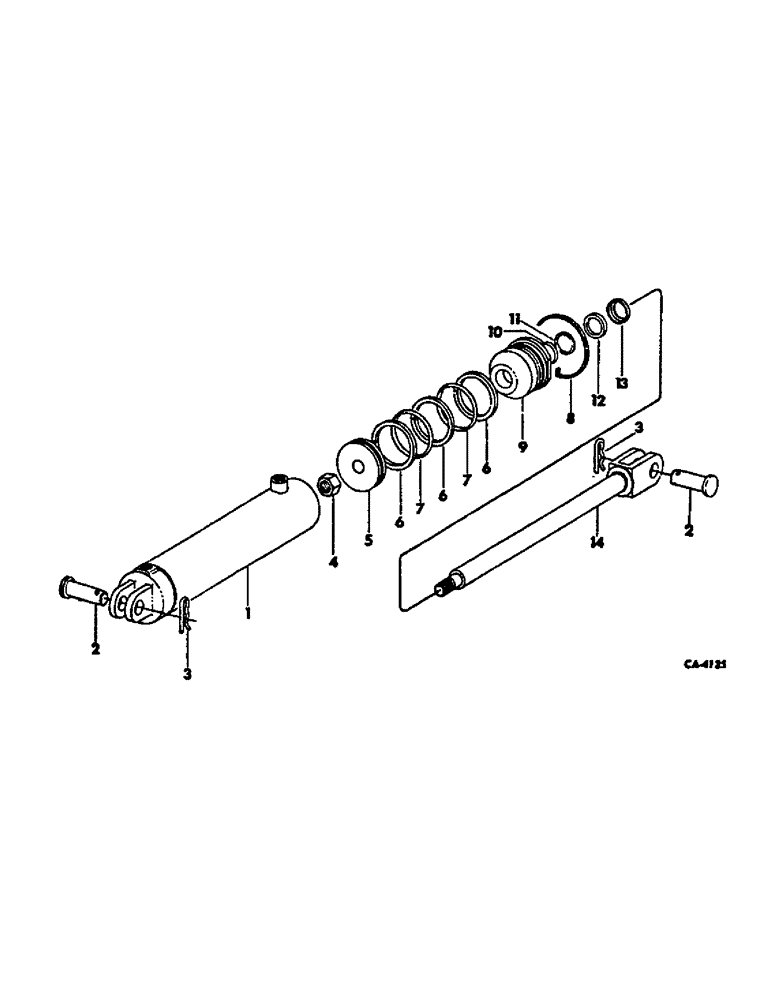 Схема запчастей Case IH 490 - (AG-29) - HYDRAULIC CYLINDER, 4 X 16 IN. 