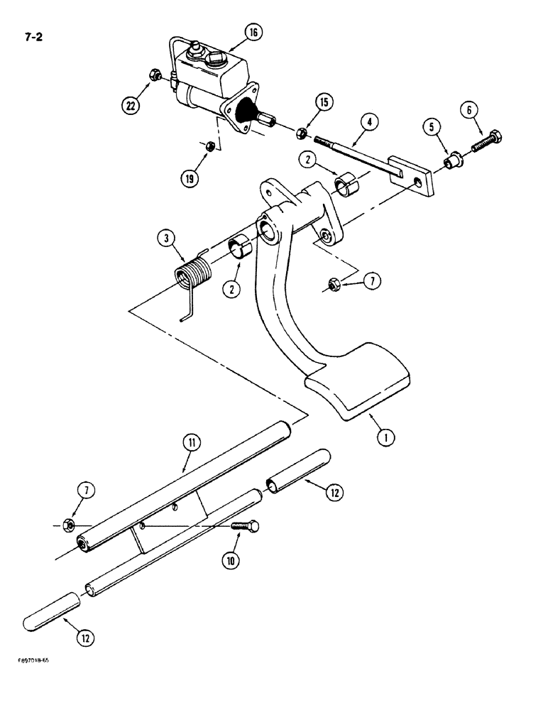 Схема запчастей Case IH 9180 - (7-02) - BRAKE CONTROLS (07) - BRAKES