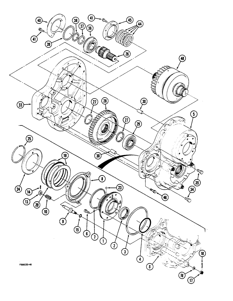 Схема запчастей Case IH STEIGER - (6-60) - PTO ASSEMBLY (06) - POWER TRAIN