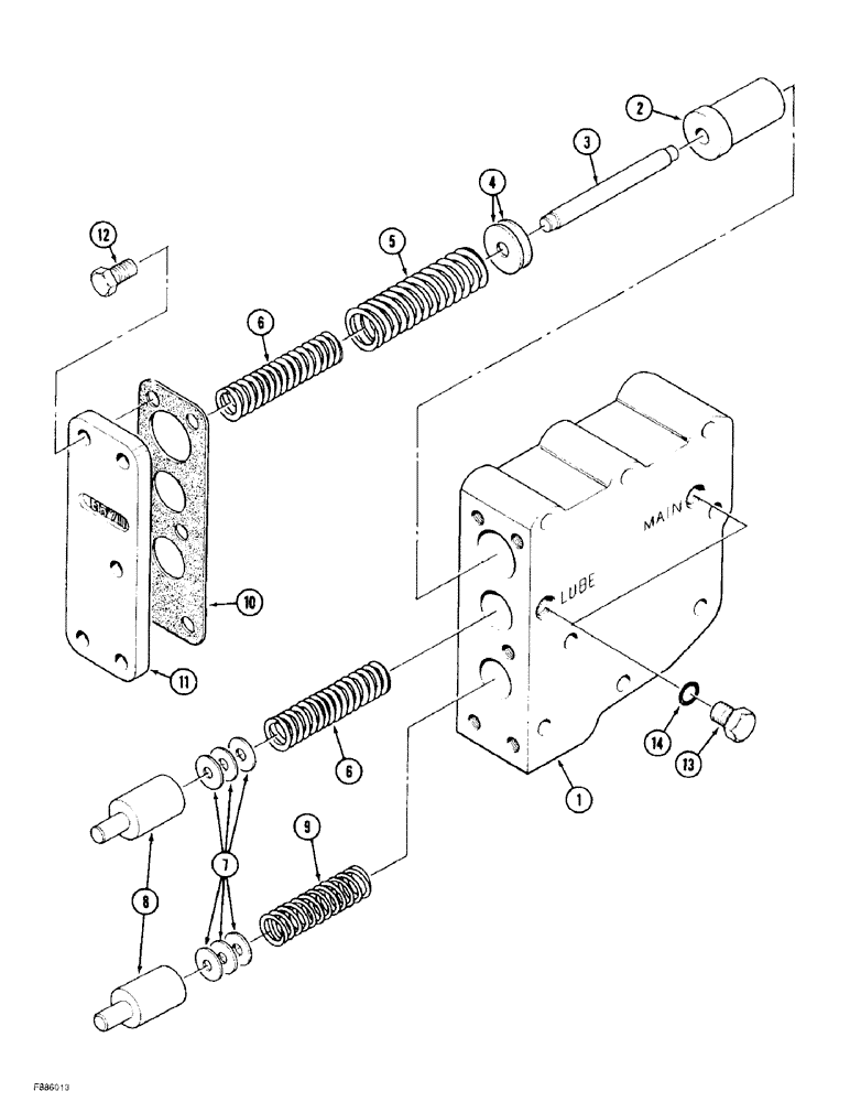 Схема запчастей Case IH 9380 - (6-028) - POWER SHIFT TRANSMISSION ASSEMBLY, REGULATOR VALVE ASSEMBLY (06) - POWER TRAIN