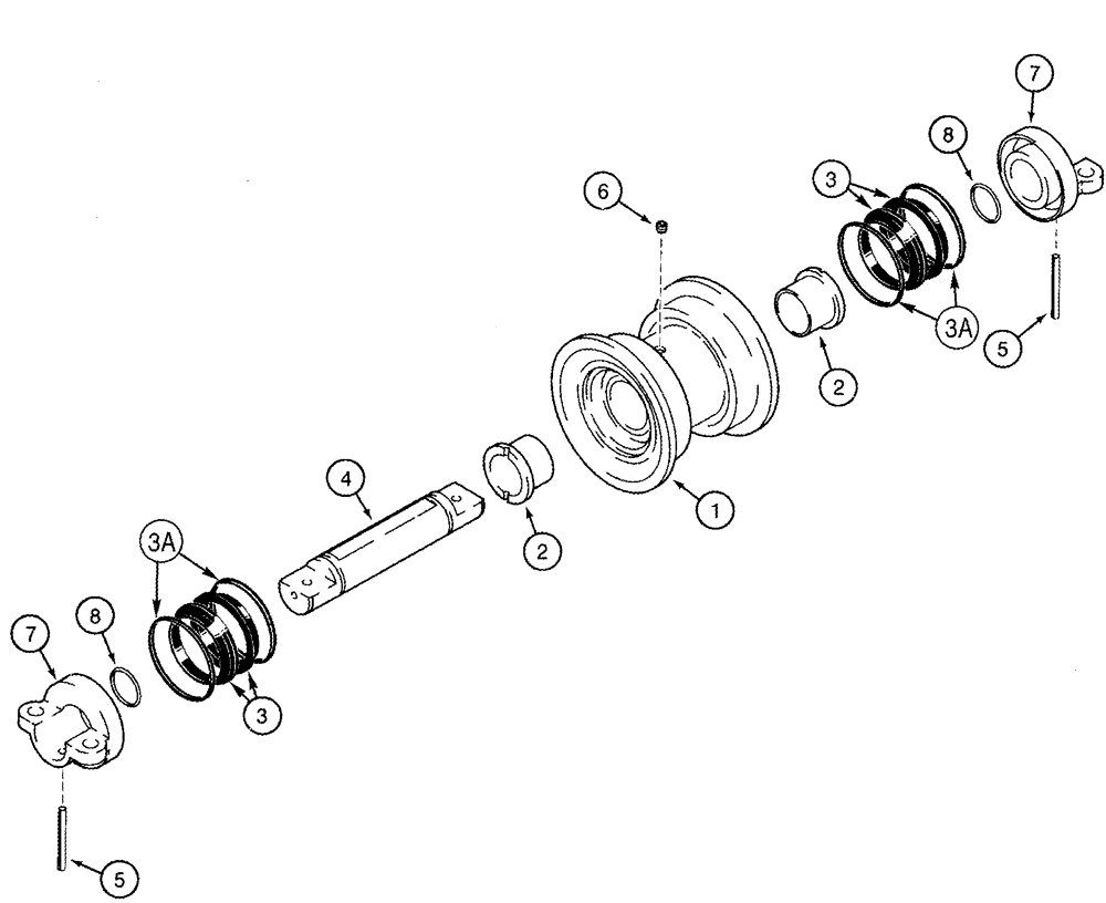 Схема запчастей Case IH 2388 - (06-34) - TRACK - ROLLER (03) - POWER TRAIN