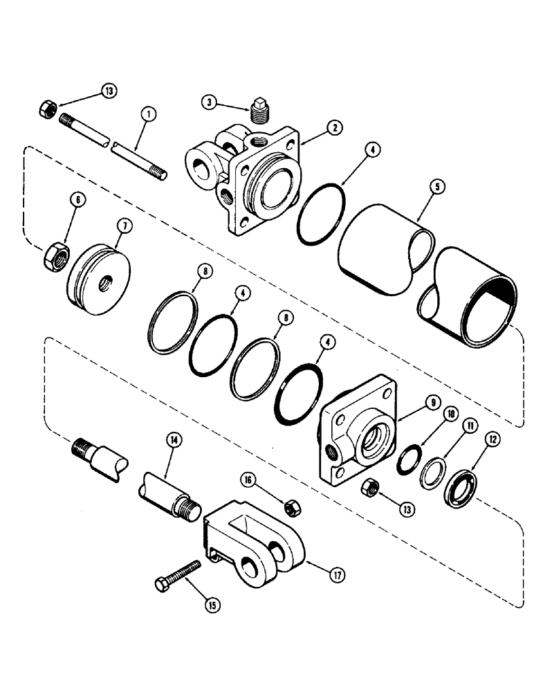 Схема запчастей Case IH DOT 31 - (24) - T54911 CYLINDER, 3-1/2 X 16 INCH 