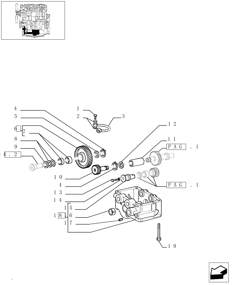 Схема запчастей Case IH 8045.05.406 - (0.10.5[02]) - DYNAMIC BALANCER, GEARS & SHAFTS (4813283) 