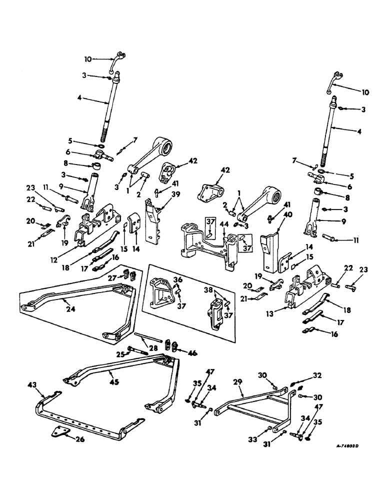 Схема запчастей Case IH 806 - (K-06) - DRAWBARS AND HITCHES, TWO POINT HITCH Drawbars & Hitches