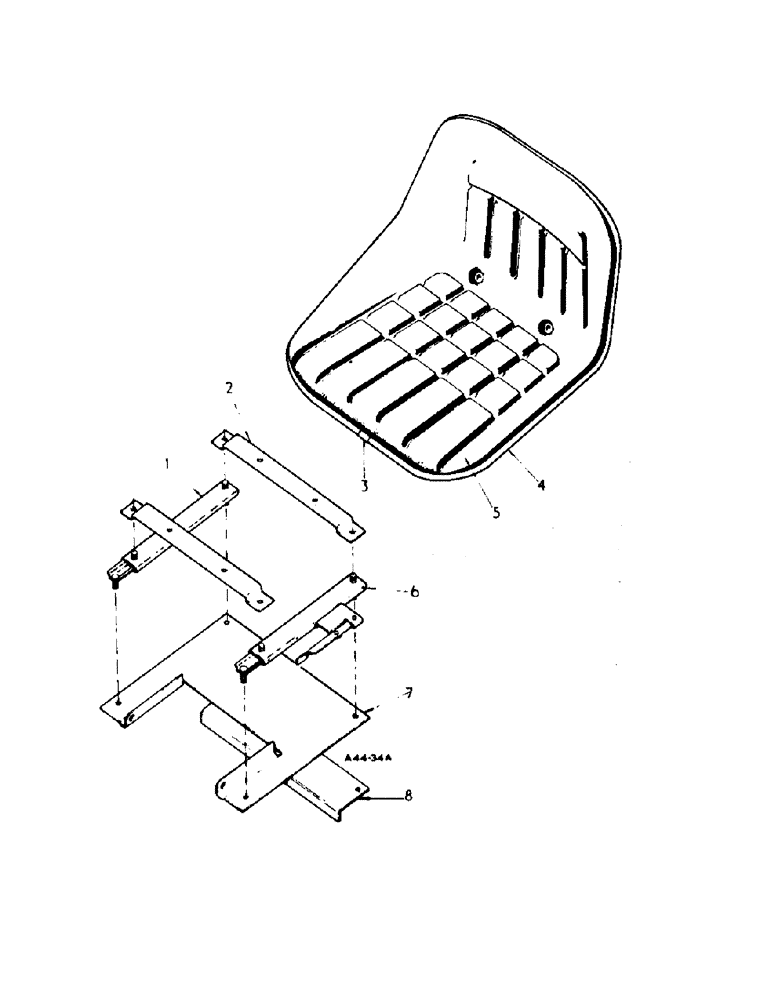 Схема запчастей Case IH 354 - (4-39) - CHASSIS, BOSTROM SEAT, STATIC (12) - CHASSIS