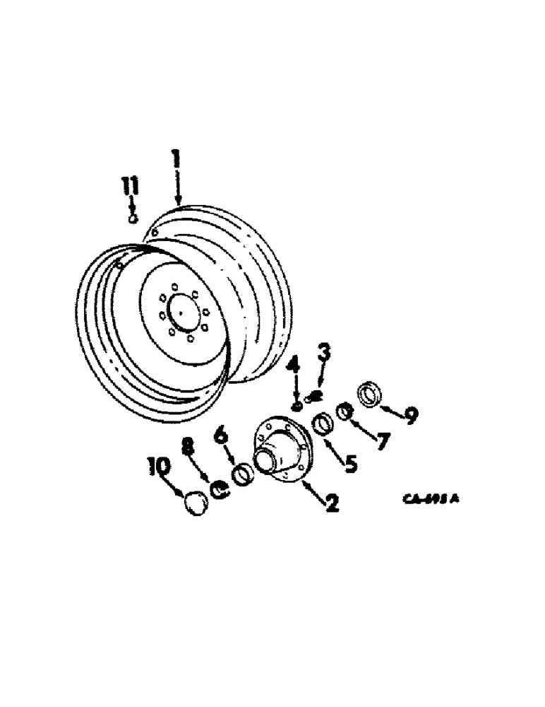 Схема запчастей Case IH 914 - (15-02) - WHEELS AND TRACTION, MAIN WHEEL AND HUB Wheels & Traction