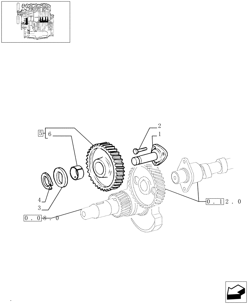 Схема запчастей Case IH JX1075N - (0.10.0) - DRIVE GEARS (01) - ENGINE