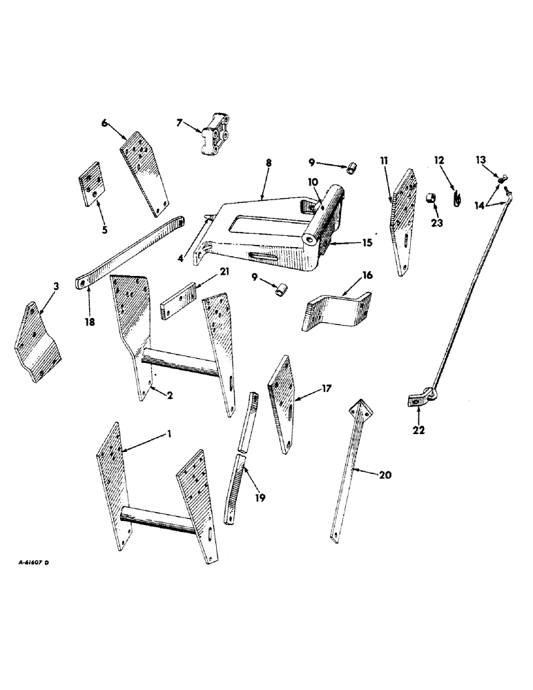 Схема запчастей Case IH 110 - (C-02) - MAIN FRAME, SIDE MOUNTING PLATES AND STAY ROD 