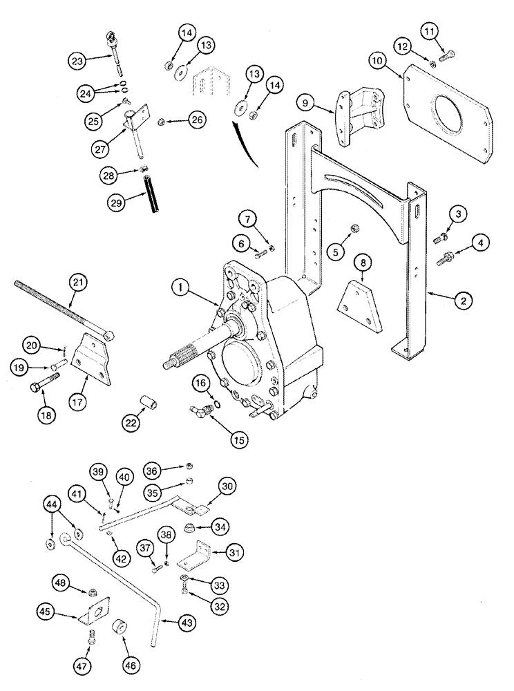 Схема запчастей Case IH 2366 - (09B-01) - ROTOR DRIVE - MOUNTING (14) - ROTOR, CONCANVES & SIEVE