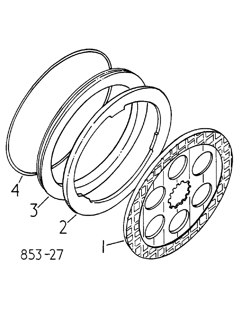 Схема запчастей Case IH 585 - (04-024) - BRAKES, 6446 UP, 584 6405, 258 594 TO 597, 599 UP (5.1) - BRAKES