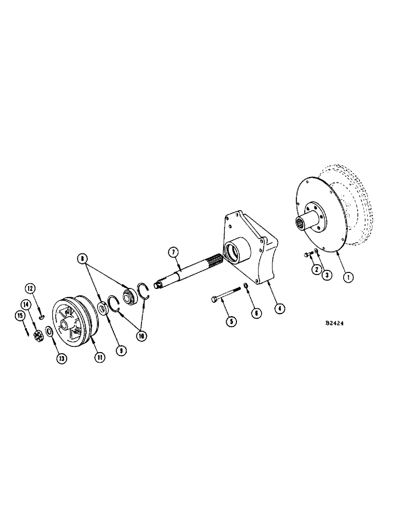 Схема запчастей Case IH 960 - (280) - ENGINE OUTPUT SHAFT AND HOUSING (10) - ENGINE