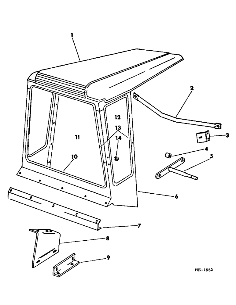 Схема запчастей Case IH 275 - (N-10) - PARTS ACCESSORIES AND ATTACHMENTS, CANOPY Accessories & Attachments