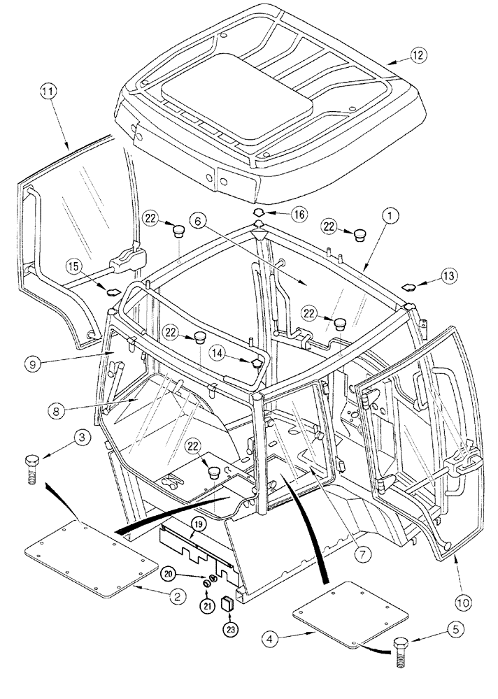 Схема запчастей Case IH MX100C - (09-17) - CAB (09) - CHASSIS