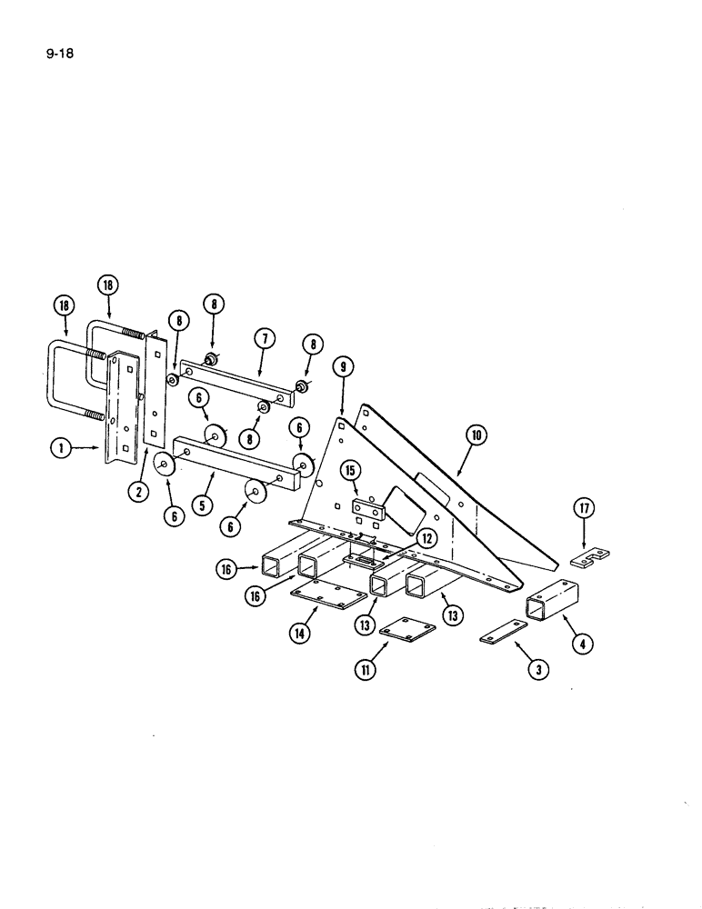 Схема запчастей Case IH 183 - (9-18) - PARALLEL LINKAGE - 5 TOOLS 