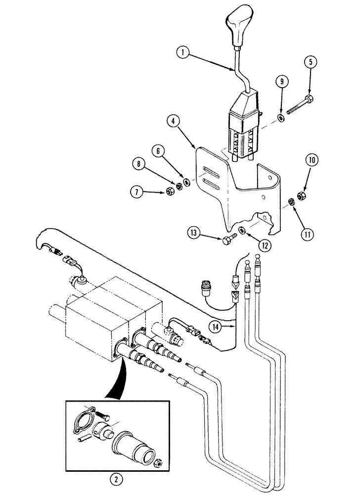 Схема запчастей Case IH L455 - (08-16) - HYDRAULIC CONTROLS MOUNTING 3 FUNCTION C50 - C60 (08) - HYDRAULICS