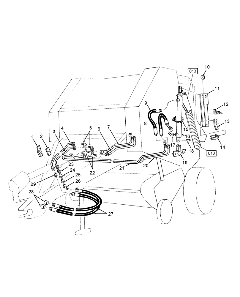 Схема запчастей Case IH RBX441 - (010) - HYDRAULICS (35) - HYDRAULIC SYSTEMS