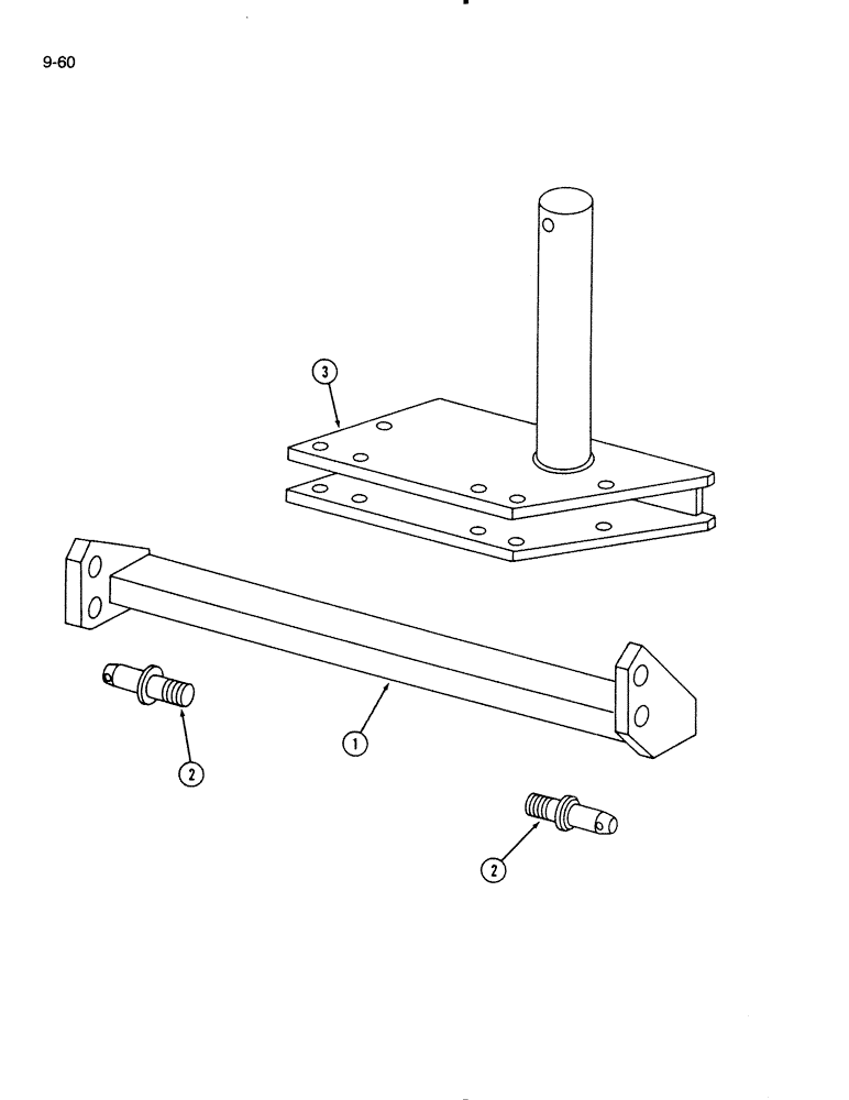 Схема запчастей Case IH 720 - (9-60) - THREE-POINT HITCH, RIGID (09) - CHASSIS/ATTACHMENTS