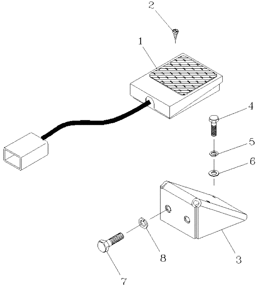 Схема запчастей Case IH 7700 - (A11[13]) - ELEVATOR SLEW CONTROL PEDAL Mainframe & Functioning Components