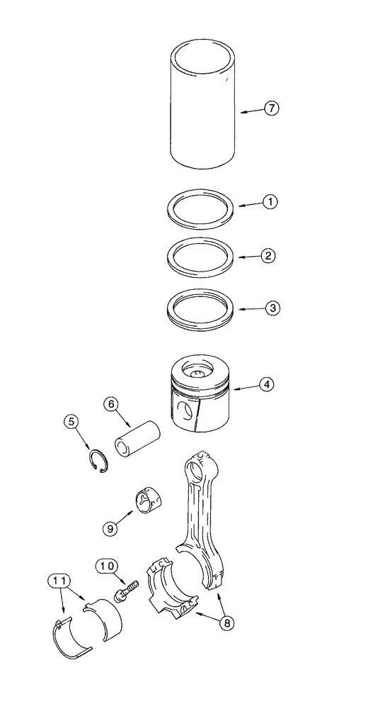 Схема запчастей Case IH SPX3200 - (03-044) - PISTONS AND CONNECTING RODS (10) - ENGINE