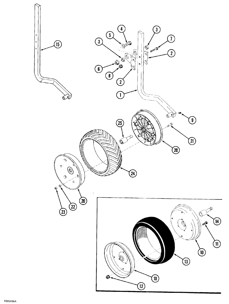 Схема запчастей Case IH 1830 - (09-028) - QUICK ADJUST GAUGE WHEEL (00) - COMPLETE MACHINE