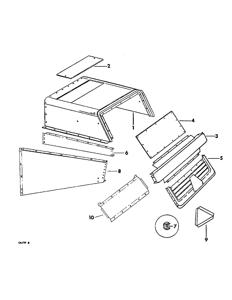 Схема запчастей Case IH 715 - (20-03) - SEPARATOR, SEPARATOR HOOD Separation