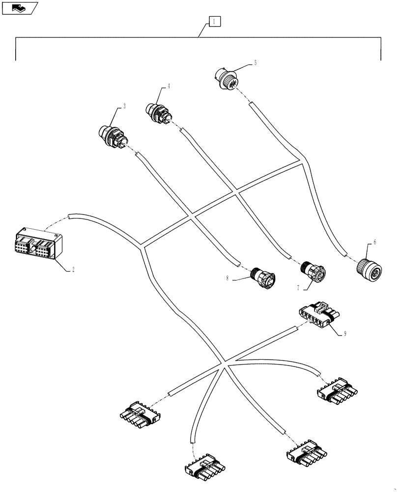 Схема запчастей Case IH 1240 - (55.100.30) - ELECTRICAL - HARNESS 84470455, PT CLUTCH (55) - ELECTRICAL SYSTEMS